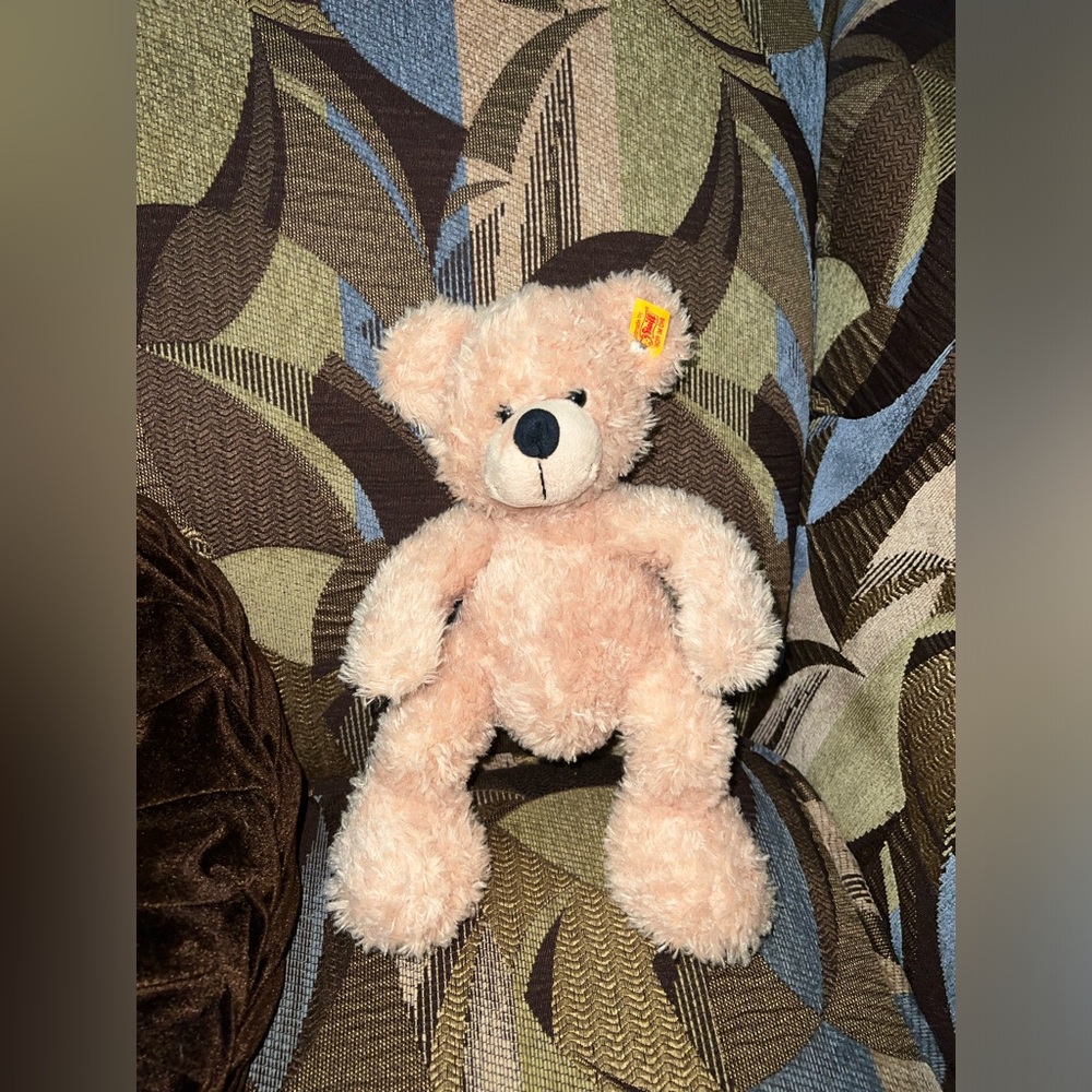 Steiff Beige Fynn Teddy Bear Plush Collectible Handmade Toy approx 10”